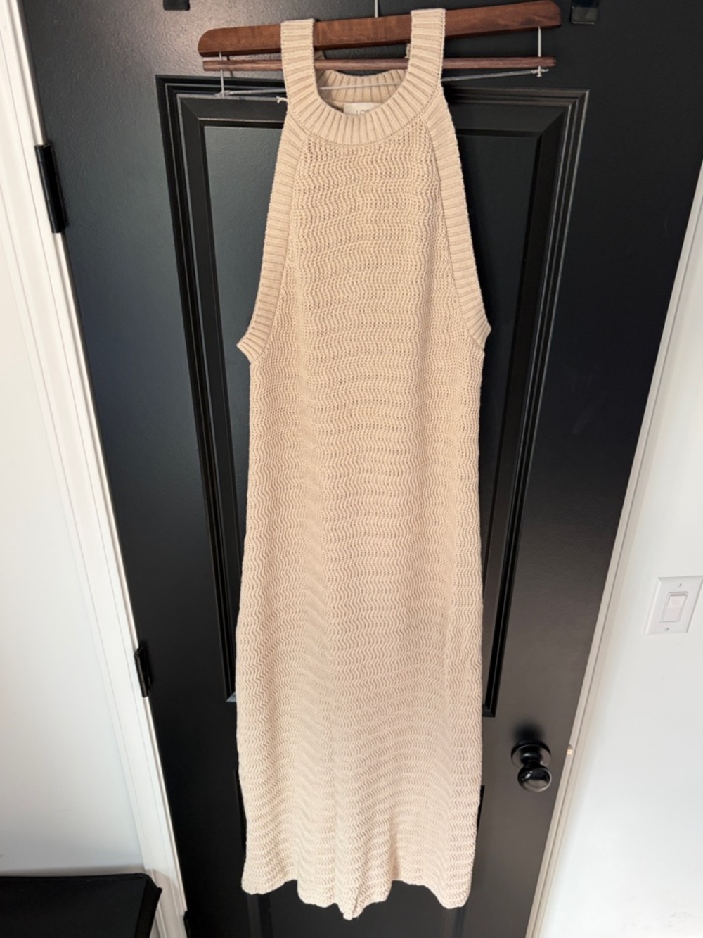 LOFT Tan Knit Maxi Dress